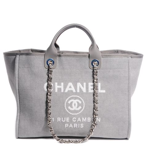 chanel canvas tote